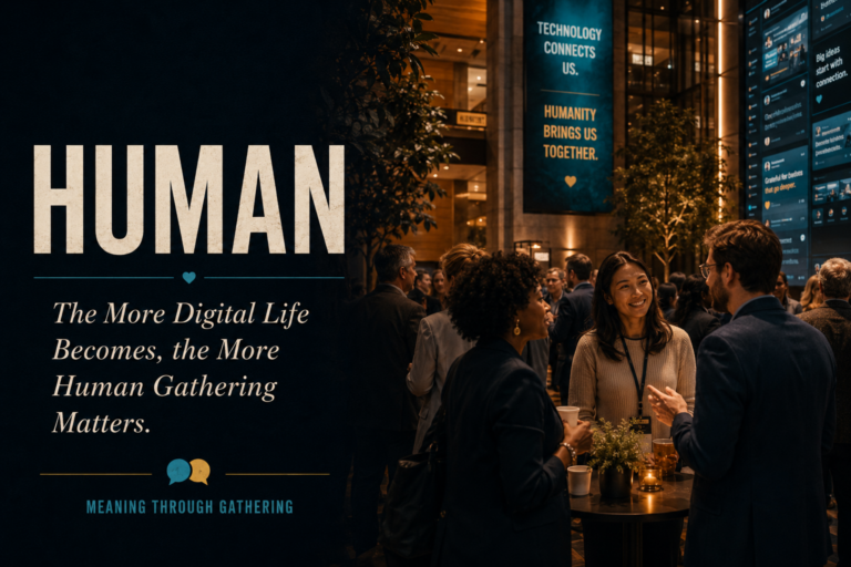 The More Digital Life Becomes, the More Human Gathering Matters.